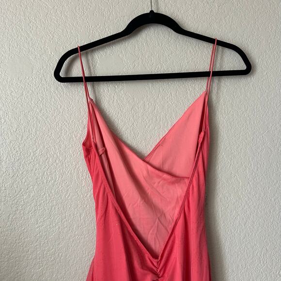Y2k Rampage Pink Sparkly Midi Dress Coral Size Medium - Picture 3 of 8